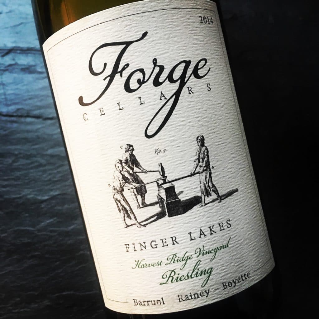 Forge Cellars Harvest Ridge Vineyard Finger Lakes Riesling 2014