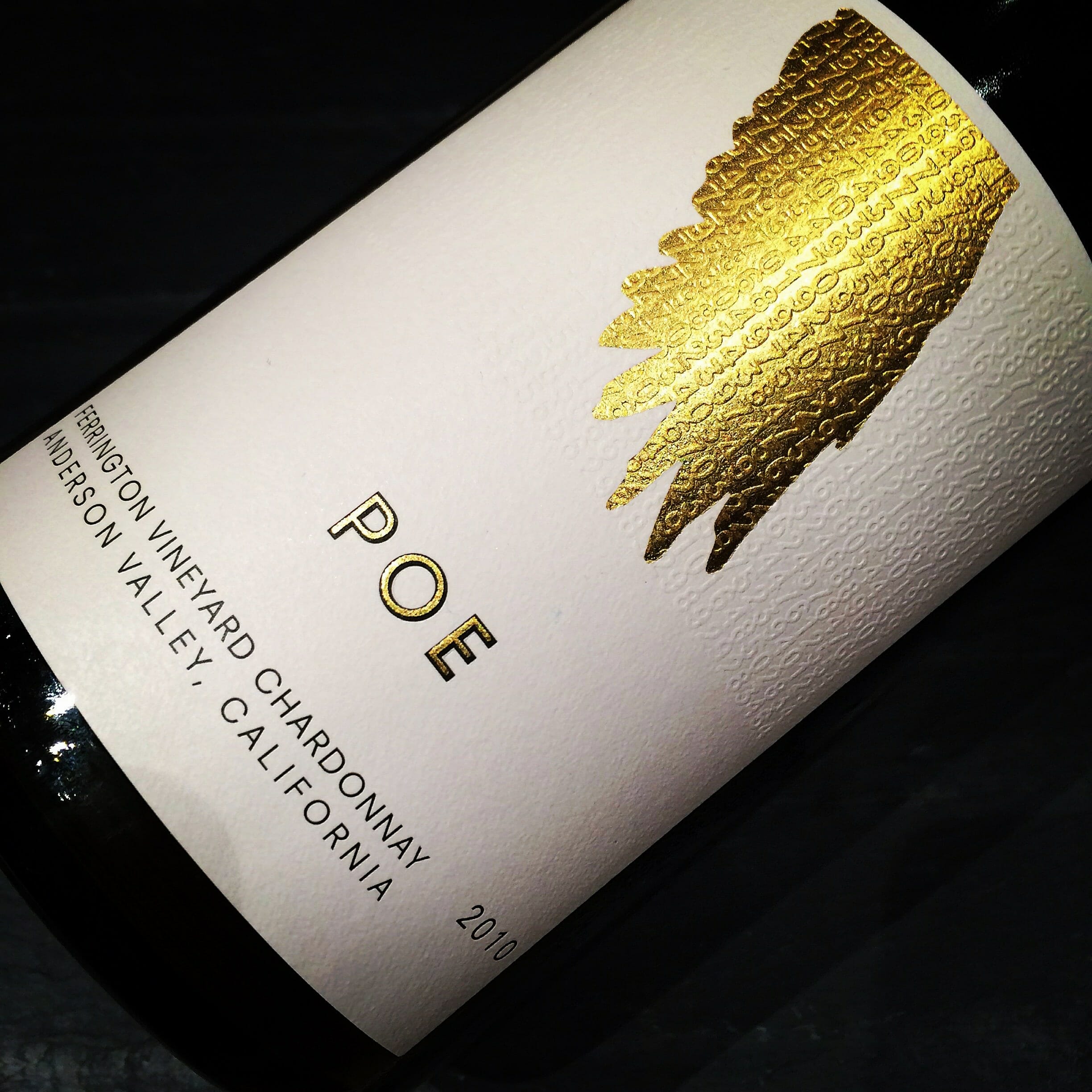 POE Wines Ferrington Vineyard California Chardonnay 2010